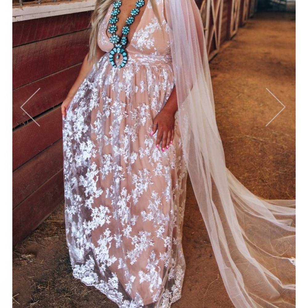Laced in love wedding dress